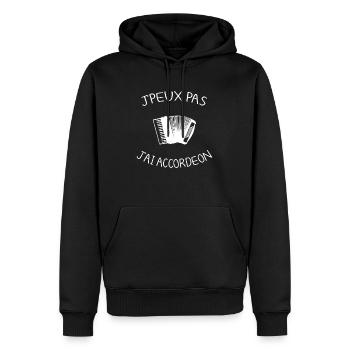 J'peux pas j'ai Accordeon - Sweat à capuche Premium bio Homme - noir - Devant - Nico (187cm)