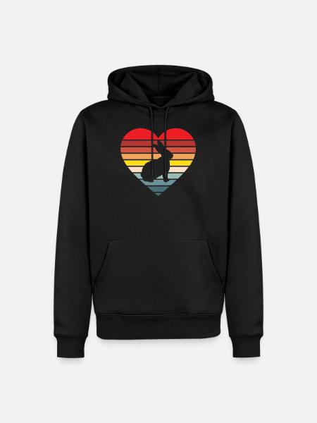 Lapins lapin lapins pâques - Sweat à capuche Premium bio Homme - noir