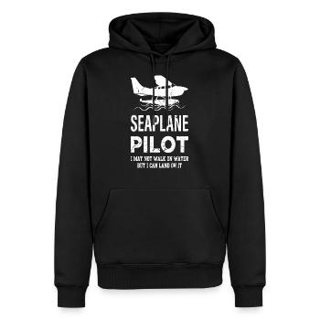 pilote d'hydravion pilote d'hydravion dans l'eau air - Sweat à capuche Premium bio Homme - noir - Devant - Nico (187cm)