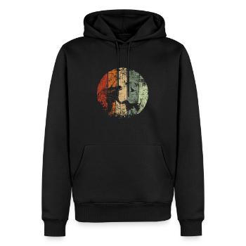 Hunter hunting vintage hunting dog - Men’s Premium Organic Hoodie - black - Front - Nico (187cm)