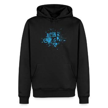 BMX - Sweat à capuche Premium bio Homme - noir - Devant - Nico (187cm)