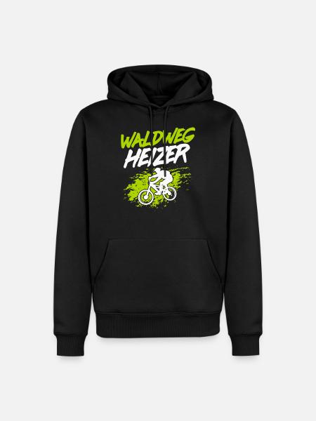 MTB Mountainbiker - Waldweg Heizer - Männer Premium Bio Hoodie - Schwarz
