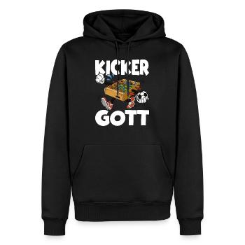 Tischfussball Tischkicker Tischfußball Kicker Gott - Männer Premium Bio Hoodie - Schwarz - Vorne - Nico (187cm)