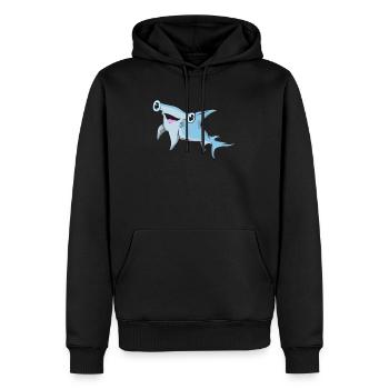 Hammerhai Hai - Männer Premium Bio Hoodie - Schwarz - Vorne - Nico (187cm)