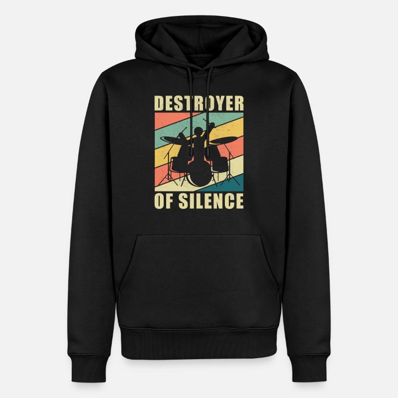 Batteur cadeau batteur batterie batteur - Sweat à capuche Premium bio Homme - noir