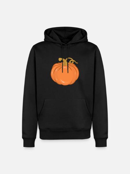 pumpkin - Men’s Premium Organic Hoodie - black