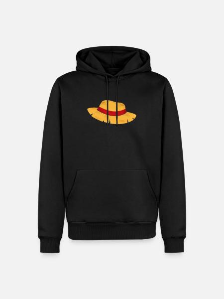 Straw hat farmer farmer - Men’s Premium Organic Hoodie - black