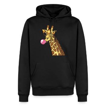 girafe - Sweat à capuche Premium bio Homme - noir - Devant - Nico (187cm)