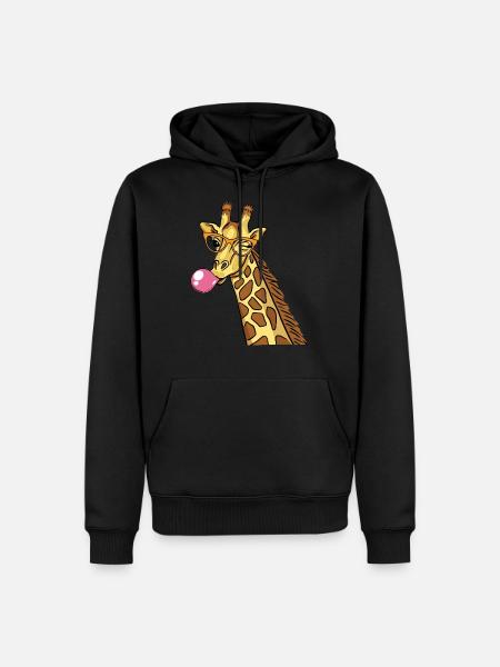 girafe - Sweat à capuche Premium bio Homme - noir