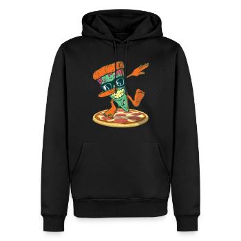 Dabbende Pizza - Sweat à capuche Premium bio Homme - noir - Devant - Nico (187cm)