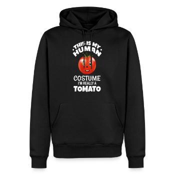 costume de gens je suis une tomate tomate tomate - Sweat à capuche Premium bio Homme - noir - Devant - Nico (187cm)