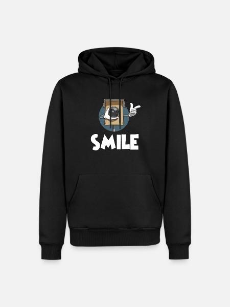 Lustiger Blitzer Radarfalle Lächeln Raser - Männer Premium Bio Hoodie - Schwarz