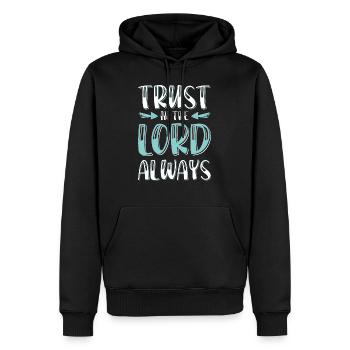 Bible Bible Verse Faith - Men’s Premium Organic Hoodie - black - Front - Nico (187cm)