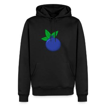 Myrtille - Sweat à capuche Premium bio Homme - noir - Devant - Nico (187cm)