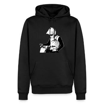 Motocross Design Enduro / Geschenkidee - Männer Premium Bio Hoodie - Schwarz - Vorne - Nico (187cm)