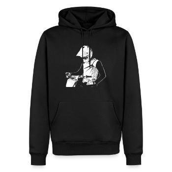 Motocross Design Enduro / Gift Idea - Men’s Premium Organic Hoodie - black - Front - Nico (187cm)