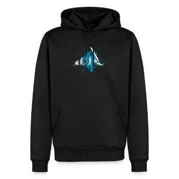 Windsurfen Surfer Evolution - Männer Premium Bio Hoodie - Schwarz - Vorne - Nico (187cm)
