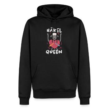Lustiges Häkelqueen Geschenk - Männer Premium Bio Hoodie - Schwarz - Vorne - Nico (187cm)