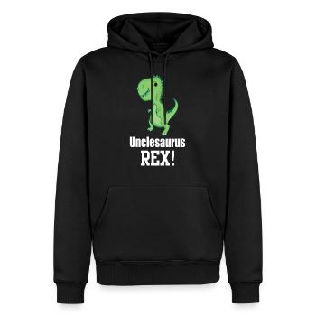 oncle saurus rex unclesaurus oncle homme père - Sweat à capuche Premium bio Homme - noir - Devant - Nico (187cm)