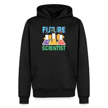 Science science atom - Men’s Premium Organic Hoodie - black - Front - Nico (187cm)