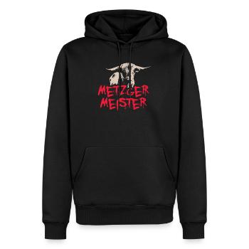 Master Butcher Master Examination Gift Butcher - Men’s Premium Organic Hoodie - black - Front - Nico (187cm)