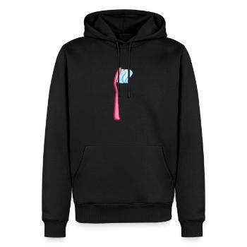 Brosse à dents - Sweat à capuche Premium bio Homme - noir - Devant - Nico (187cm)