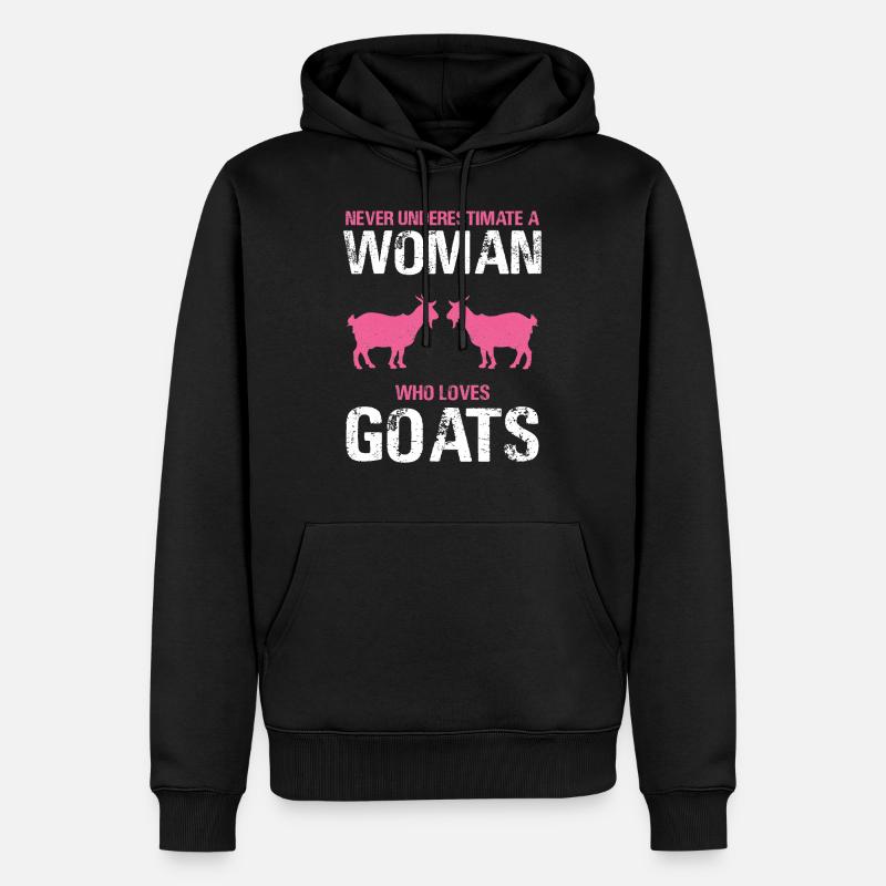 Ziege Geiss - Männer Premium Bio Hoodie - Schwarz
