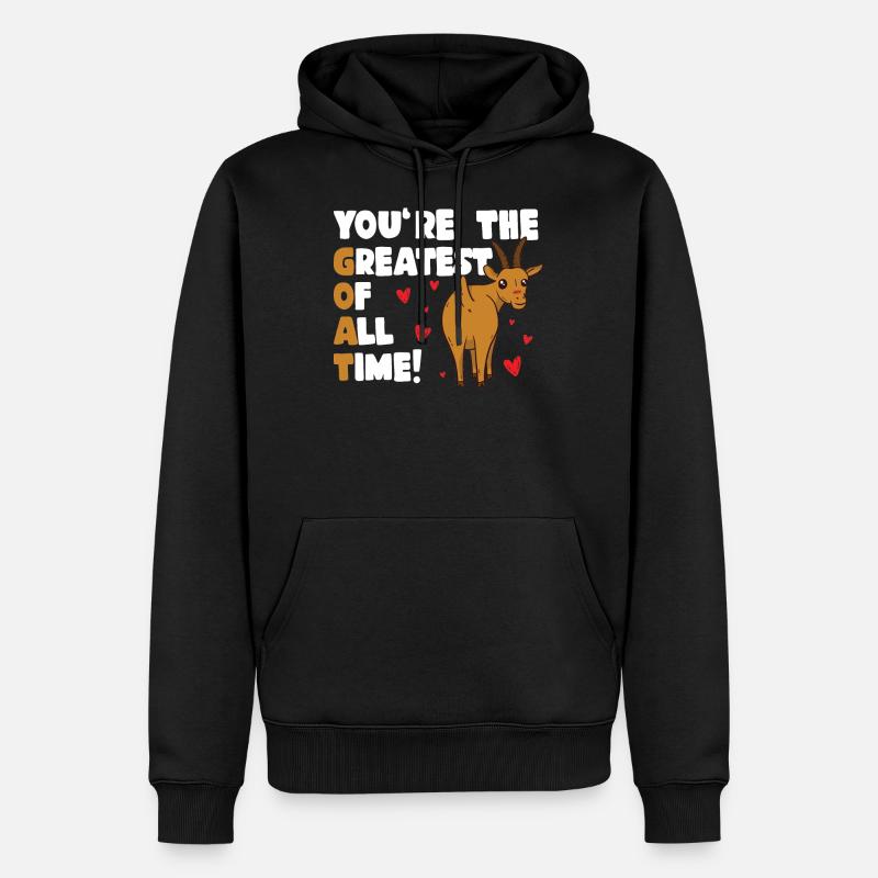 Ziege Geiss - Männer Premium Bio Hoodie - Schwarz