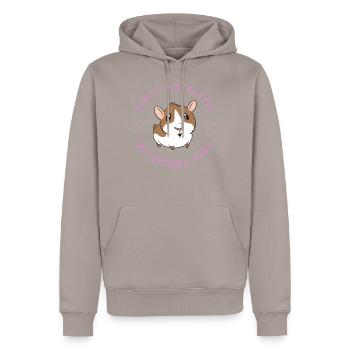 Guinea pigs rosette guinea pigs - Men’s Premium Organic Hoodie - taupe - Front - Nico (187cm)