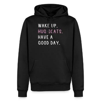 Ziege Geiss - Männer Premium Bio Hoodie - Schwarz - Vorne - Nico (187cm)