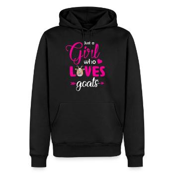 Ziege Geiss - Männer Premium Bio Hoodie - Schwarz - Vorne - Nico (187cm)