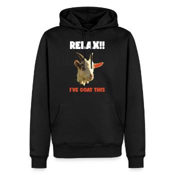 Ziege Geiss - Männer Premium Bio Hoodie - Schwarz - Vorne - Nico (187cm)