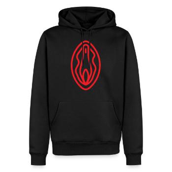 Red Vagina Female Sex - Männer Premium Bio Hoodie - Schwarz - Vorne - Nico (187cm)