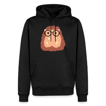 Igel - Männer Premium Bio Hoodie - Schwarz - Vorne - Nico (187cm)