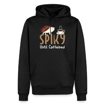 Igel - Männer Premium Bio Hoodie - Schwarz - Vorne - Nico (187cm)