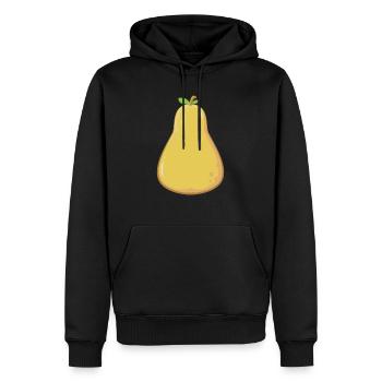 Birne - Männer Premium Bio Hoodie - Schwarz - Vorne - Nico (187cm)
