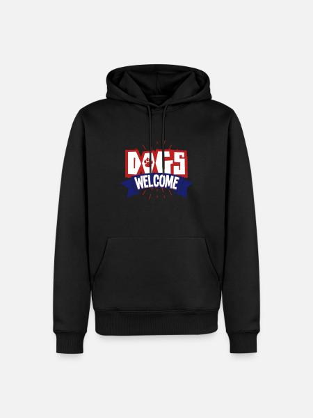 Dogs welcome - Men’s Premium Organic Hoodie - black