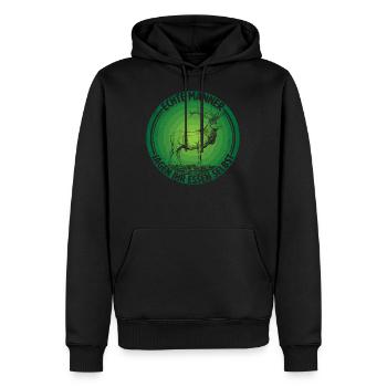 Männer jagen ihr Essen selbst Hirsch Jagd Geschenk - Männer Premium Bio Hoodie - Schwarz - Vorne - Nico (187cm)