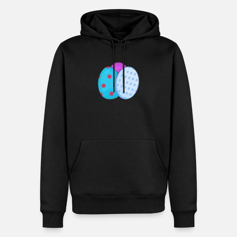 Oeufs de pâques de pâques - Sweat à capuche Premium bio Homme - noir