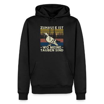 Taubenzüchter Tauben Taubenzucht Taube Geschenk - Männer Premium Bio Hoodie - Schwarz - Vorne - Nico (187cm)