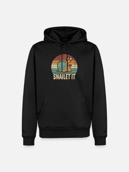 Snailet It pun snail snail gift - Men’s Premium Organic Hoodie - black