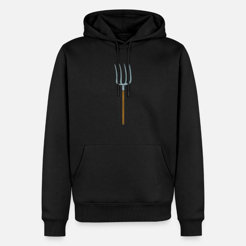 Mistgabel Bauer - Männer Premium Bio Hoodie - Schwarz