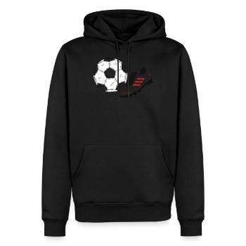 Soccer Sneaker Football Art Player Fan Champion - Männer Premium Bio Hoodie - Schwarz - Vorne - Nico (187cm)