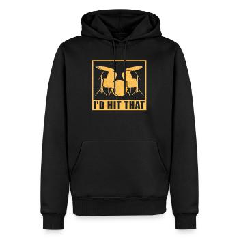 Drummer Drummer Drummer Gift - Men’s Premium Organic Hoodie - black - Front - Nico (187cm)