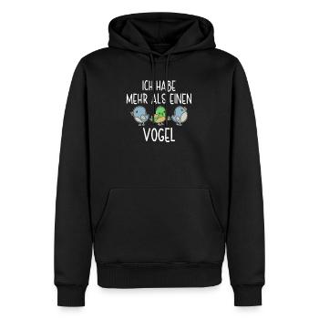 Ich Habe Mehr Als Einen Vogel Vogelfreund Vögel - Männer Premium Bio Hoodie - Schwarz - Vorne - Nico (187cm)