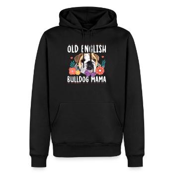Old English Bulldog Maman | Propriétaire de chien cadeau - Sweat à capuche Premium bio Homme - noir - Devant - Nico (187cm)