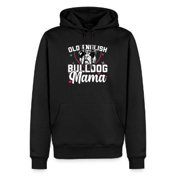 Old English Bulldog Mama propriétaire de chien cadeau - Sweat à capuche Premium bio Homme - noir - Devant - Nico (187cm)
