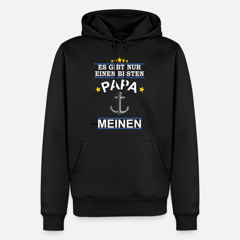 Papa Bester - Männer Premium Bio Hoodie - Schwarz