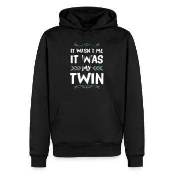 Les jumeaux drôles - Sweat à capuche Premium bio Homme - noir - Devant - Nico (187cm)