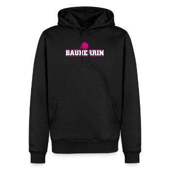 Bauherrin Hausbau Baubeginn Richtfest Geschenk - Männer Premium Bio Hoodie - Schwarz - Vorne - Nico (187cm)